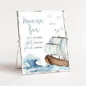 Nautische Boot Baby shower Moeder Osa Bar Poster