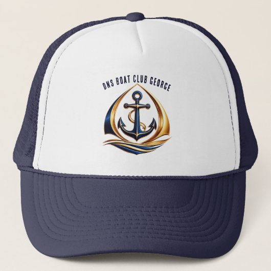 Nautische boot mesh cap trucker pet (Voorkant)