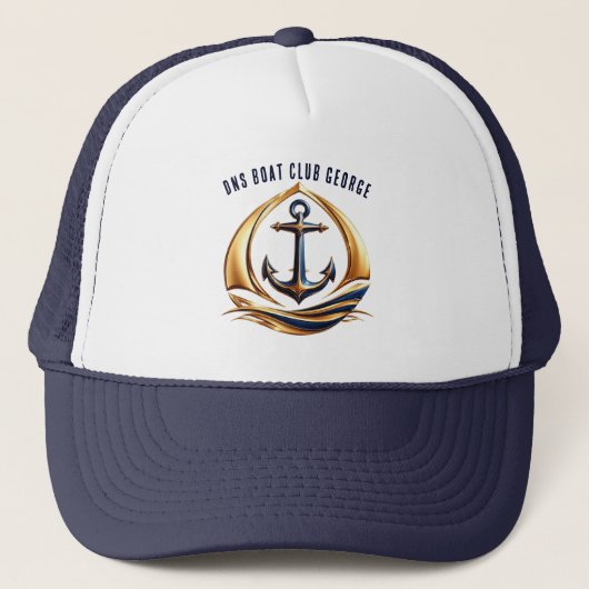 Nautische boot mesh cap trucker pet (Voorkant)