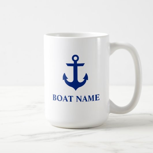 Nautische Boot Naam Anker Groot Koffiemok (Rechts)