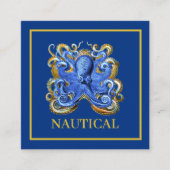 Nautische boot Octopus Personal Marine Vierkante Visitekaartje (Voorkant)