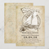  nautische boot repetitie uitnodiging (Voorkant / Achterkant)