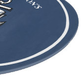 Nautische boot strand huis anker familienaam est snijplank (Hoek)