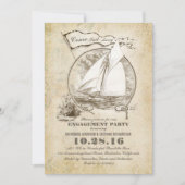 nautische boot verlovingsfeest uit te nodigen kaart (Voorkant)