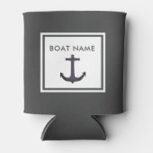 Nautische Bootnaam Aangepaste Anker Captain Blikjeskoeler (Voorkant)