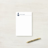 Nautische Bootnaam Anker Boating Custom Post-it® Notes (Op bureau)