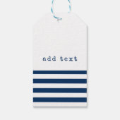 Nautische bootnaam, Anker Dolfijn Marineblauw Cadeaulabel (Achterkant)
