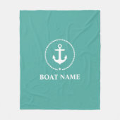 Nautische Bootnaam Anker Rope Medium Fleece Deken (Voorkant)