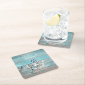 Nautische Bootnaam Anker Rustiek Hout Kartonnen Onderzetters (Insitu)