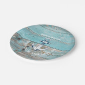 Nautische Bootnaam Anker Rustiek Hout Papieren Bordje (Gekanteld)