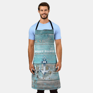 Nautische Bootnaam Anker Rustiek Hout Schort