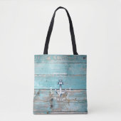 Nautische Bootnaam Anker Rustiek Hout Tote Bag (Voorkant)