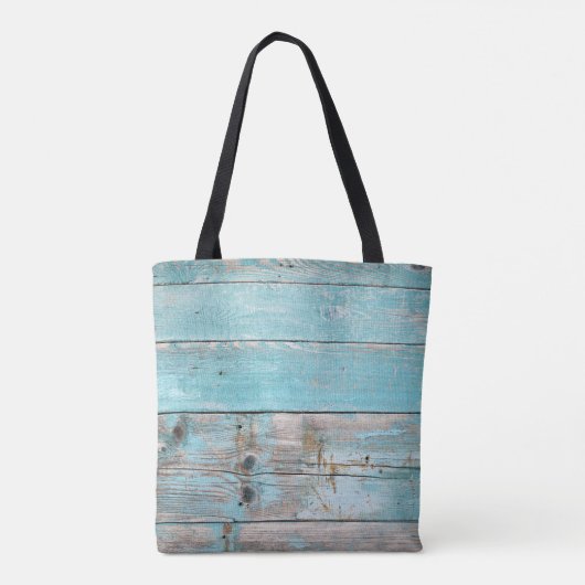 Nautische Bootnaam Anker Rustiek Hout Tote Bag (Achterkant)