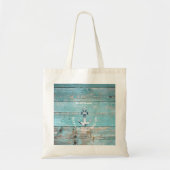 Nautische Bootnaam Anker Rustiek Hout Tote Bag (Voorkant)