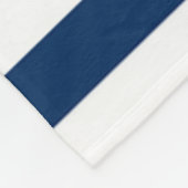 Nautische Bootnaam, Anker Zee Navy Blauw Gestreept Fleece Deken (Hoek)