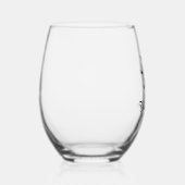 Nautische bootnaam wijnglas zonder voet (Rechts)