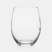 Nautische bootnaam wijnglas zonder voet (Rechts)