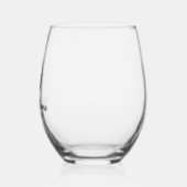 Nautische bootnaam wijnglas zonder voet (Links)