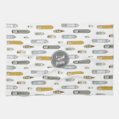 Nautische boten schepen Op de rivier wit w monogra Theedoek (Horizontaal)