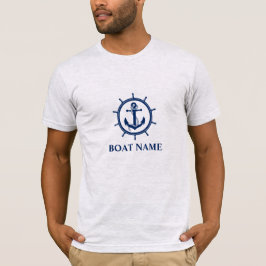 Nautische botnaam Anchor Rope Gray T-shirt
