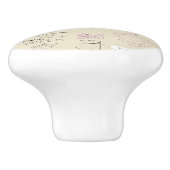 nautische bovenste Michigan breedtegraadgrafiek Keramische Knop (Zijkant)