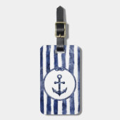 nautische bruiloft aan de kust bagagelabel (Voorkant verticaal)