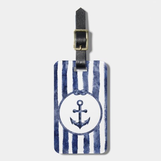 nautische bruiloft aan de kust bagagelabel (Voorkant verticaal)