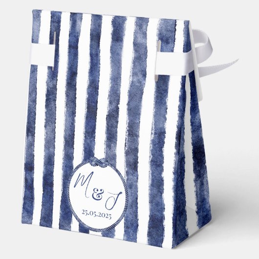 nautische bruiloft aan de kust bedankdoosjes (Achterkant)