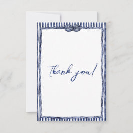 nautische bruiloft aan de kust bedankkaart