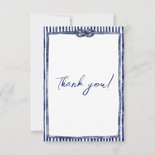 nautische bruiloft aan de kust bedankkaart (Voorkant)