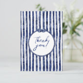 nautische bruiloft aan de kust bedankkaart (Staand voorkant)