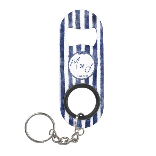 nautische bruiloft aan de kust mini flessenopener (Voorkant)