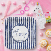 nautische bruiloft aan de kust papieren bordje (Feest)