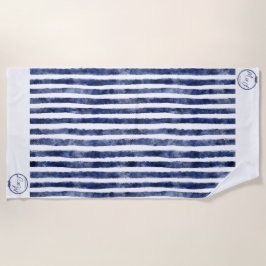 nautische bruiloft aan de kust strandlaken