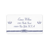 Nautische bruiloft Adresetiketten met ankers Etiket (Voorkant)