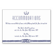 Nautische Bruiloft Anker Accommodatie Kaart (Voorkant)