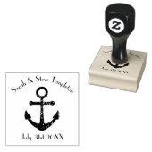 Nautische bruiloft anker bruid en bruidegom stempe rubberstempel (Gestempeld)