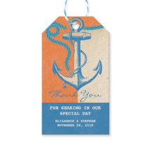 Nautische bruiloft Anker Favor Tags