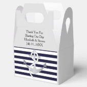 Nautische bruiloft anker moderne gunst dozen bedankdoosjes (Geopend)