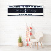Nautische Bruiloft Banner - 2.5' x 8' (Insitu)
