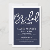 Nautische Bruiloft Bash Shower Navy Blauwe Streep Kaart (Voorkant)