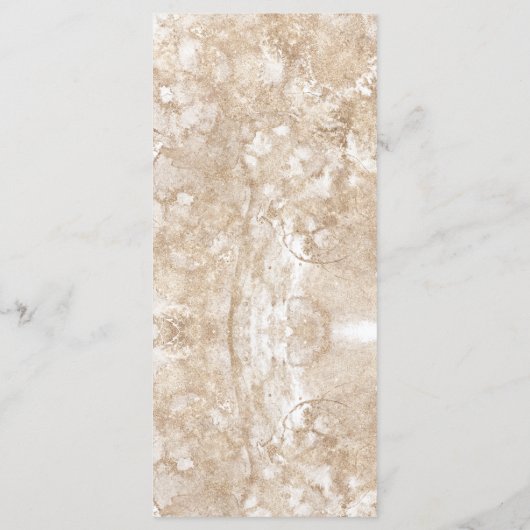 Nautische bruiloft Beach Seashell en Rozen Menu (Achterkant)