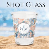 Nautische bruiloft Beach Seashell en Rozen Shot Glas