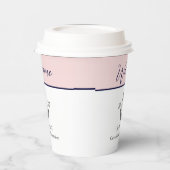 nautische bruiloft bloemanker roze marine welkom papieren bekers (Links)