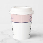 nautische bruiloft bloemanker roze marine welkom papieren bekers (Rechts)