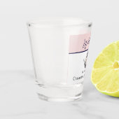 nautische bruiloft bloemanker roze marine welkom shot glas (Links)