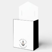 Nautische bruiloft bloemanker zwart wit bedankdoosjes (Geopend)