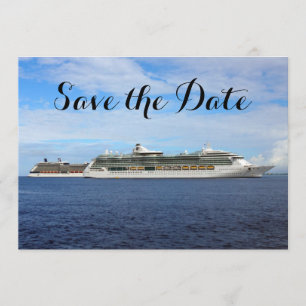 Nautische bruiloft cruiseschip Save the Date Ocean