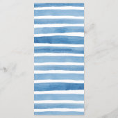 Nautische bruiloft diner menu Strand menu feest Bl (Achterkant)