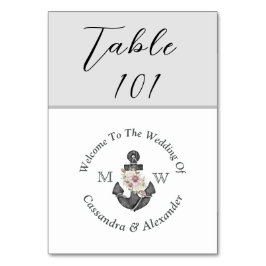 Nautische bruiloft Dusty zilver grijs Kaart